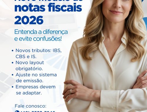 Novo modelo de notas fiscais a partir de 2026